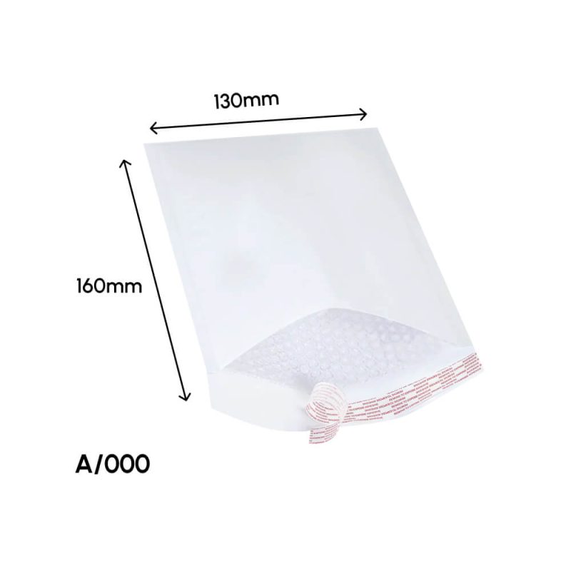 White Bubble Padded Envelope A_000 (130 x 160 mm)
